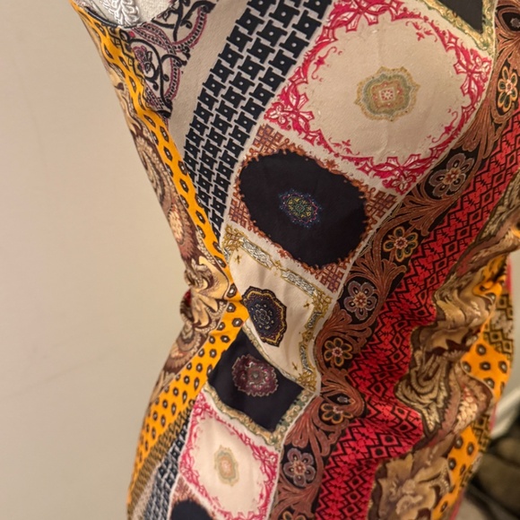 ETRO Patterned Ruched Scarf Print Silk Top IT 40 / 4 / S - Picture 4 of 7